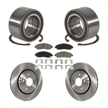 Front Wheel Bearing Disc Brake Rotors And Ceramic Pads Kit For Honda Pilot Acura MDX KBB-128211