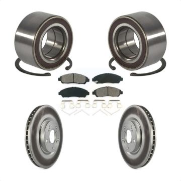 Front Wheel Bearing Coat Brake Rotor Pads Kit For 2014-2020 Acura RLX Sport Hybrid SH-AWD KBB-128214