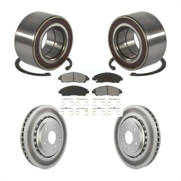 Front Wheel Bearing Coated Disc Brake Rotors And Pads Kit For 2014-2016 Acura MDX KBB-128217