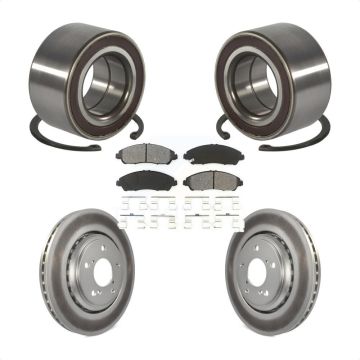 Front Wheel Bearing Coated Disc Brake Rotors And Pads Kit For Honda Pilot Acura MDX KBB-128218