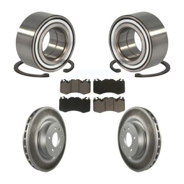 Front Wheel Bearing Coated Disc Brake Rotors And Pads Kit For 2016 Land Rover Range 3.0L KBB-128221