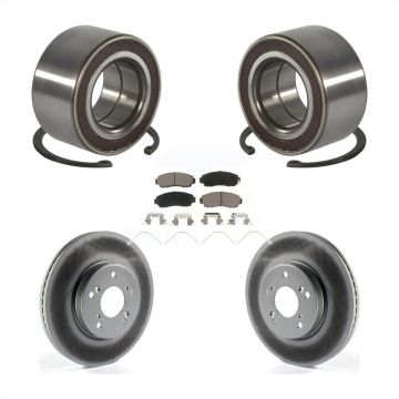 Front Wheel Bearing Coated Disc Brake Rotors And Ceramic Pads Kit For Honda CR-V KBB-128230