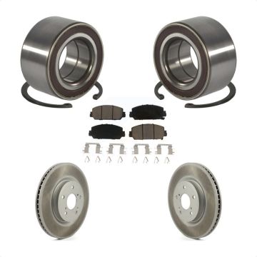 Front Wheel Bearing Coated Disc Brake Rotors And Ceramic Pads Kit For Honda CR-V KBB-128231