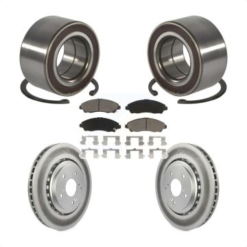Front Wheel Bearing Coated Disc Brake Rotors And Ceramic Pads Kit For 2014-2016 Acura MDX KBB-128232