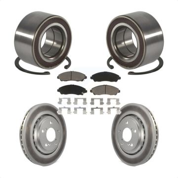 Front Wheel Bearing Coated Disc Brake Rotor And Ceramic Pad Kit For Honda Pilot Acura MDX KBB-128233