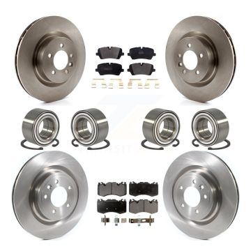 Front Rear Bearings Disc Brake Rotors And Pads Kit (10Pc) For 2016 Land Rover Range 3.0L KBB-128300