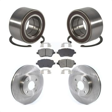 Front Wheel Bearing Disc Brake Rotors And Pads Kit For 2014-2019 Ford Fiesta ST KBB-129181
