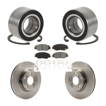 Front Wheel Bearing Disc Brake Rotor And Semi-Metallic Pads Kit For Honda Civic Acura ILX KBB-129186