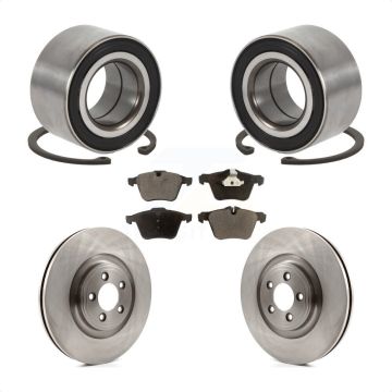 Front Wheel Bearing Disc Brake Rotors And Semi-Metallic Pads Kit For 2015 Jaguar XK KBB-129192