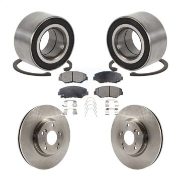 Front Wheel Bearing Disc Brake Rotor And Semi-Metallic Pads Kit For Honda Civic Acura ILX KBB-129193