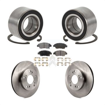 Front Wheel Bearing Disc Brake Rotors And Semi-Metallic Pads Kit For 2015 Acura ILX 1.5L KBB-129194