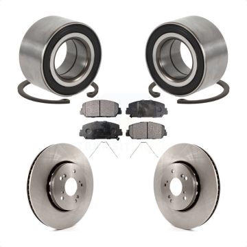 Front Wheel Bearing Disc Brake Rotors And Semi-Metallic Pads Kit For 2016 Acura ILX KBB-129195