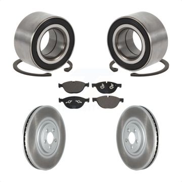 Front Wheel Bearing Coated Disc Brake Rotor And Ceramic Pad Kit For Jaguar XJR XJR575 XKR KBB-129199