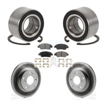 Front Wheel Bearing Coated Disc Brake Rotors And Ceramic Pads Kit For 2015 Acura ILX 1.5L KBB-129201