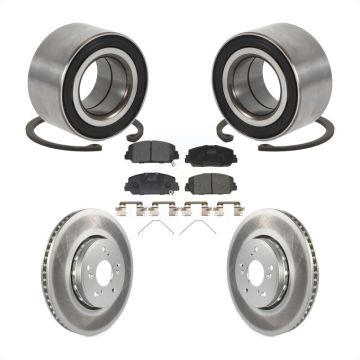 Front Wheel Bearing Coated Disc Brake Rotors And Ceramic Pads Kit For 2016 Acura ILX KBB-129202