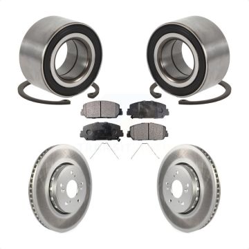 Front Wheel Bearing Coated Disc Brake Rotor And Semi-Metallic Pads Kit For 2016 Acura ILX KBB-129216