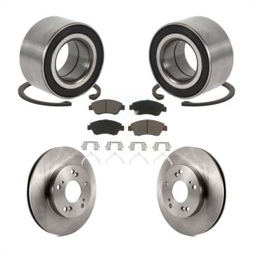 Front Wheel Bearing Disc Brake Rotors And Ceramic Pads Kit For 2015 Acura ILX 1.5L KBB-129220