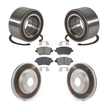 Front Wheel Bearing Coated Disc Brake Rotors And Pads Kit For 2014-2019 Ford Fiesta ST KBB-129224