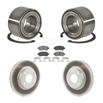 Front Wheel Bearing Coated Disc Brake Rotors And Pads Kit For Nissan Kicks Versa KBB-129225