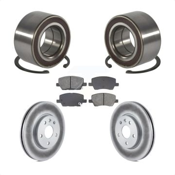 Front Wheel Bearing Coated Disc Brake Rotors And Pads Kit For 2018-2020 Chevrolet Sonic KBB-129226