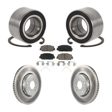Front Wheel Bearing Coated Disc Brake Rotors And Ceramic Pads Kit For 2016 Acura ILX KBB-129237