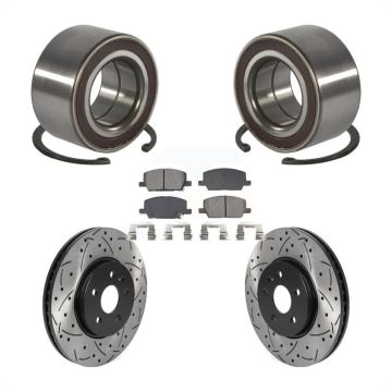 Front Wheel Bearing Coated Drill Slot Brake Rotor Pad Kit For Buick Encore Chevrolet Trax KBB-129289