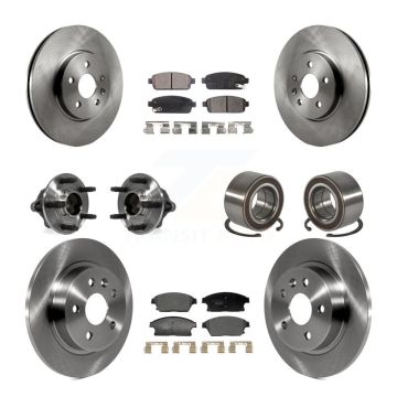 Front Rear Hub Bearing Brake Rotor And Pad Kit (10Pc) For Chevrolet Trax Buick Encore FWD KBB-129577