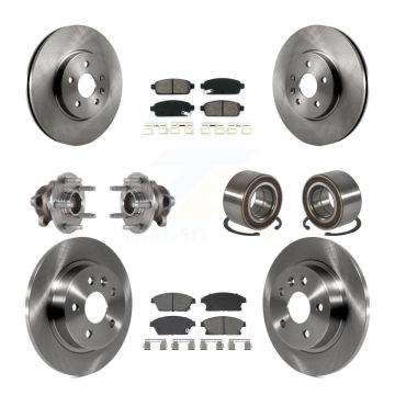 Front Rear Hub Bearing Brake Rotor And Pad Kit (10Pc) For Buick Encore Chevrolet Trax FWD KBB-129580