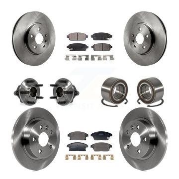 Front Rear Hub Bearing Brake Rotor And Pad Kit (10Pc) For Chevrolet Trax Buick Encore FWD KBB-129583