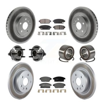 Front Rear Hub Bearing Coated Brake Rotor Pads Kit (10Pc) For Chevrolet Trax Buick Encore KBB-129585