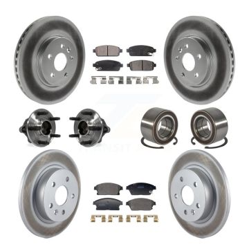 Front Rear Hub Bearing Coated Brake Rotor Pads Kit (10Pc) For Chevrolet Trax Buick Encore KBB-129605