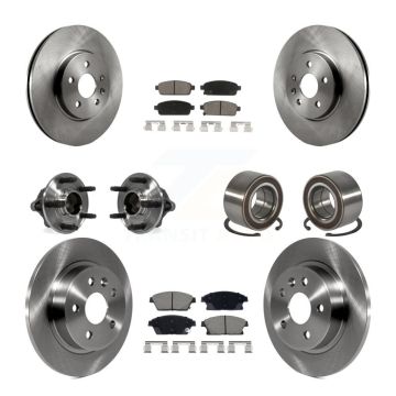 Front Rear Hub Bearing Brake Rotor And Pad Kit (10Pc) For Chevrolet Trax Buick Encore FWD KBB-129616