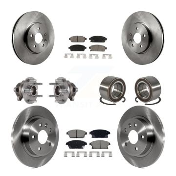 Front Rear Hub Bearing Brake Rotor And Pad Kit (10Pc) For Buick Encore Chevrolet Trax FWD KBB-129617