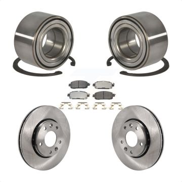 Front Wheel Bearing Disc Brake Rotor Pad Kit For Nissan Kicks SV SR with rear brakes KBB-129636