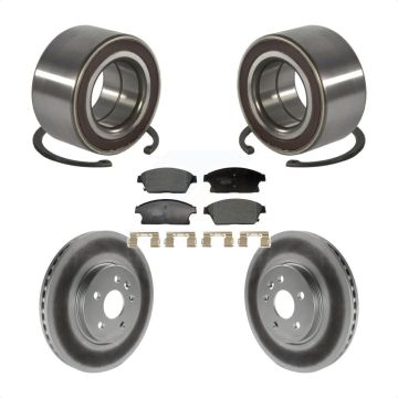 Front Wheel Bearing Coated Brake Rotor Pads Kit For 2013-2017 Chevrolet Trax Buick Encore KBB-129649