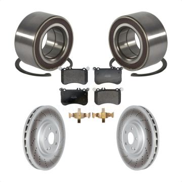Front Wheel Bearing Coated Disc Brake Rotors And Pads Kit For Mercedes-Benz CLS550 KBB-129673
