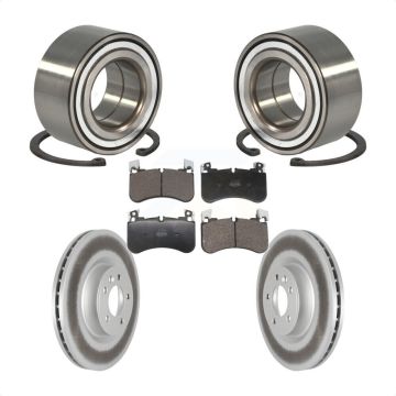 Front Wheel Bearing Coated Disc Brake Rotor Pads Kit For Land Rover Range Sport Discovery KBB-129676