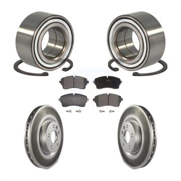 Front Wheel Bearing Coated Disc Brake Rotors And Pads Kit For 2018 Jaguar E-Pace S/SE KBB-129677