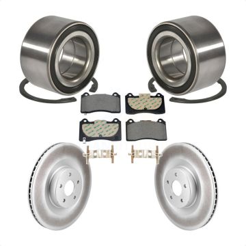 Front Wheel Bearing Coated Disc Brake Rotors And Pads Kit For 2016-2018 Ford Focus RS KBB-129680