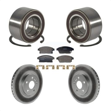 Front Wheel Bearing Coated Brake Rotor Pads Kit For 2013-2017 Chevrolet Trax Buick Encore KBB-129681