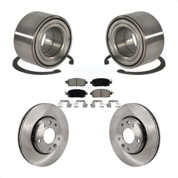 Front Wheel Bearing Disc Brake Rotor Pad Kit For Nissan Kicks SV SR with rear brakes KBB-129687