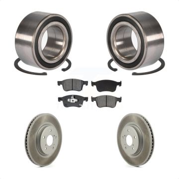 Front Wheel Bearing Coated Disc Brake Rotors And Semi-Metallic Pads Kit For Honda Accord KBB-129691