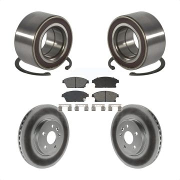 Front Wheel Bearing Coated Brake Rotor Pads Kit For 2013-2017 Chevrolet Trax Buick Encore KBB-129695