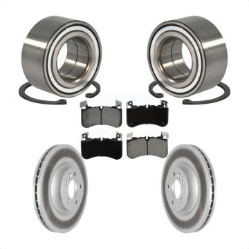 Front Wheel Bearing Coated Disc Brake Rotor Pads Kit For Land Rover Range Sport Discovery KBB-129716