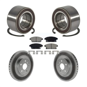 Front Wheel Bearing Coated Brake Rotor Pads Kit For 2013-2017 Chevrolet Trax Buick Encore KBB-129720