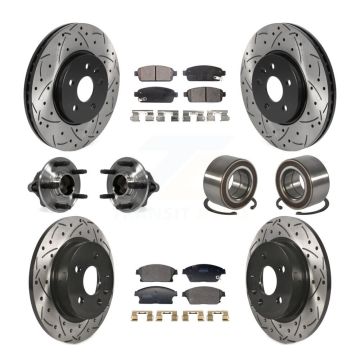 Front Rear Hub Bearing Coated Brake Rotor Pads Kit (10Pc) For Chevrolet Trax Buick Encore KBB-129776
