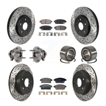 Front Rear Hub Bearing Coated Brake Rotor Pads Kit (10Pc) For Buick Encore Chevrolet Trax KBB-129777