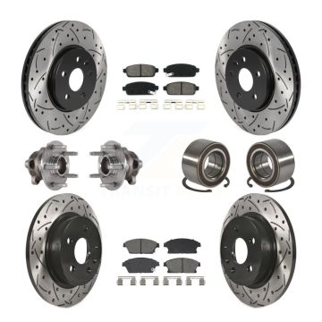 Front Rear Hub Bearing Coated Brake Rotor Pads Kit (10Pc) For Buick Encore Chevrolet Trax KBB-129783