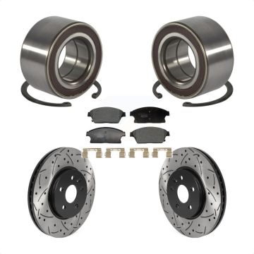 Front Wheel Bearing Coated Drill Slot Brake Rotor Pad Kit For Chevrolet Trax Buick Encore KBB-129791