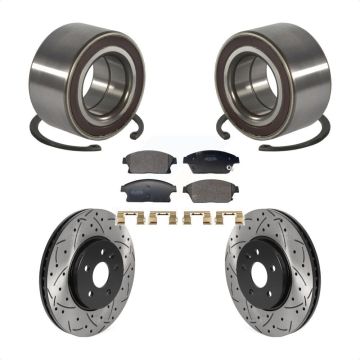 Front Wheel Bearing Coated Drill Slot Brake Rotor Pad Kit For Chevrolet Trax Buick Encore KBB-129795